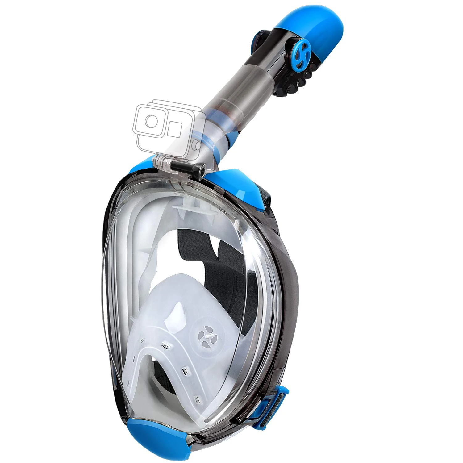 

New Design High Quality Snorkel Mask Full face Anti Fog 180 Degree View Diving mask/Scuba Diving equipment, Blue