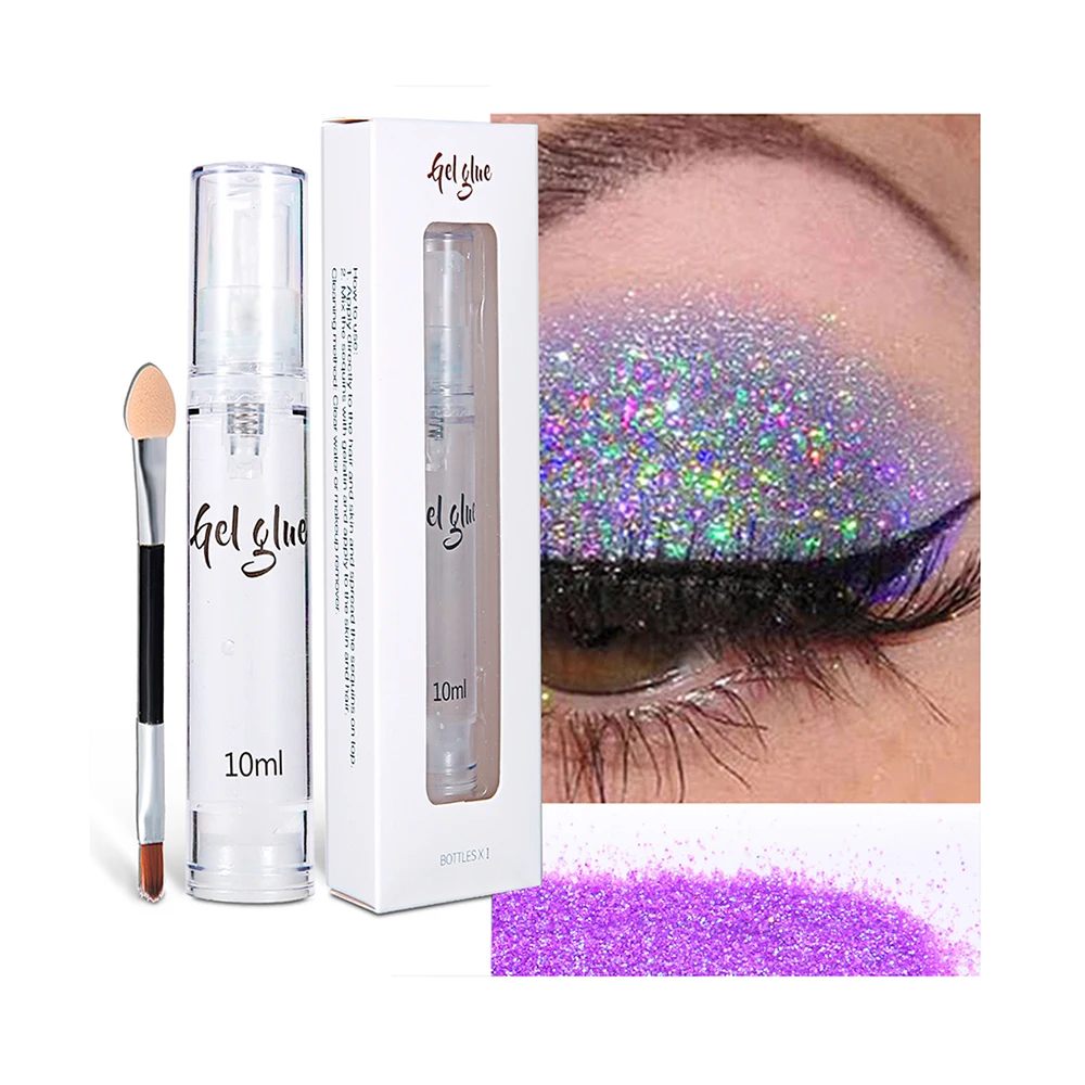

Wholesale Longlasting Waterproof Makeup Eyeshadow Base Primer Private Label Cosmetic Glitter Gel Glue, Transparent