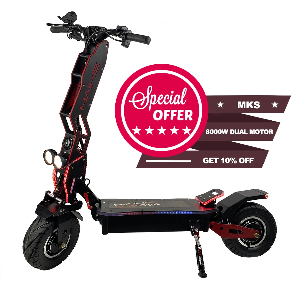 

New Arrivals Maike MKS 8000w Mobilty Scooter 60V 20AH Adult Dual Motor Electric Scooter