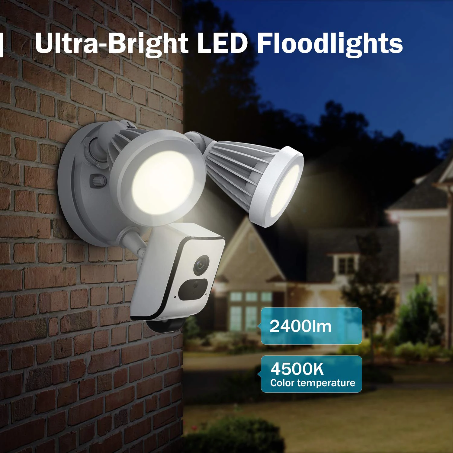 led outdoor flood light with camera
