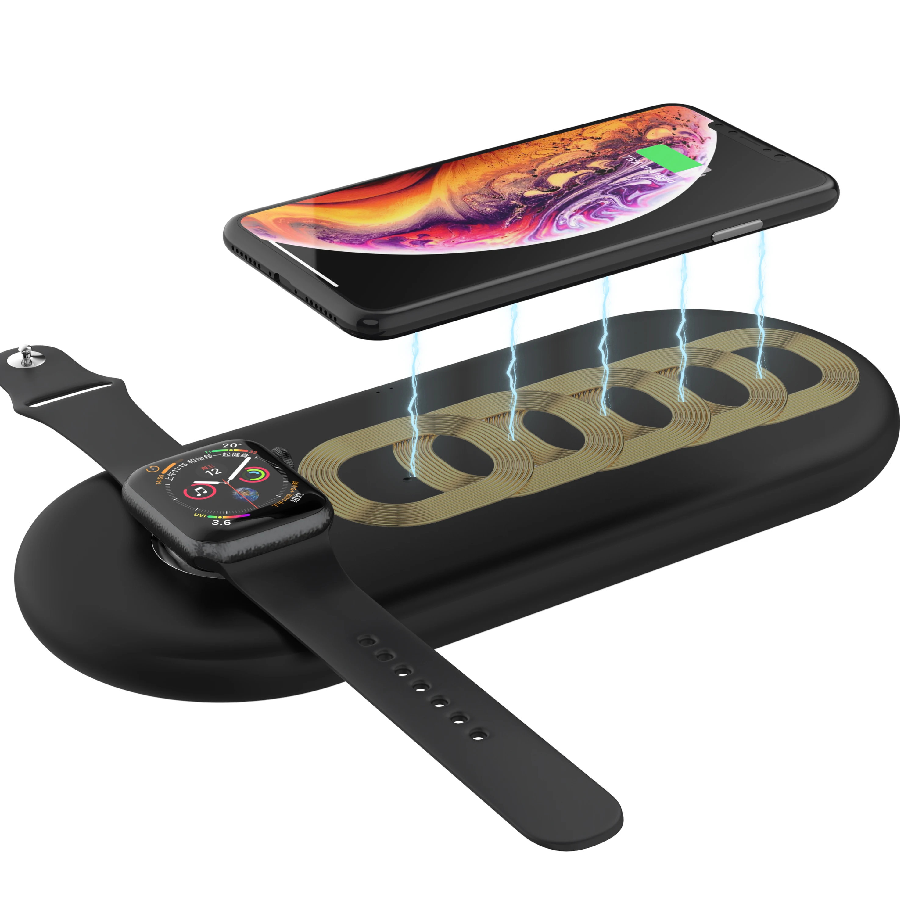 
best selling products 2020 in usa amazon qi watch charge pad wireless charger stand 3 in 1 wireless charging dock station 