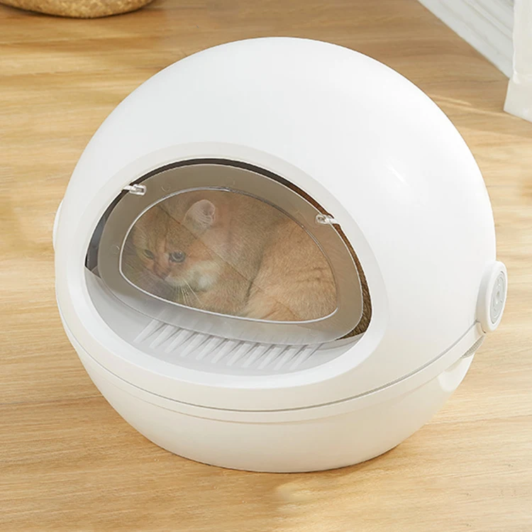 

Luxury large enclosed portable cat litter toilet furniture smart cat litter box, Customized color