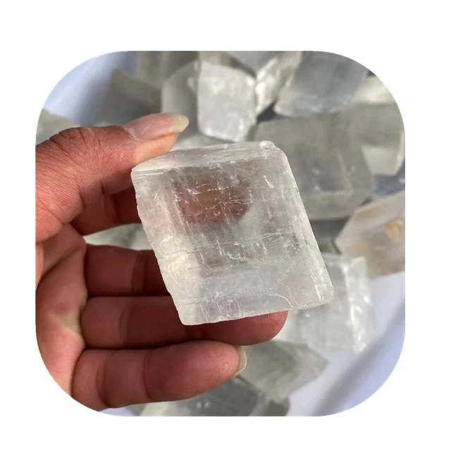 

Bulk wholesale semi-precious crystals iceland spar minerals raw stone natur rough white calcite stones for sale