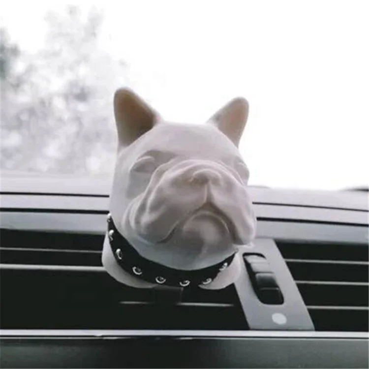 

Cute Dog Shaped Car Vent Clip Air Freshener Scented Ceramic Aroma Diffuser Stone, White