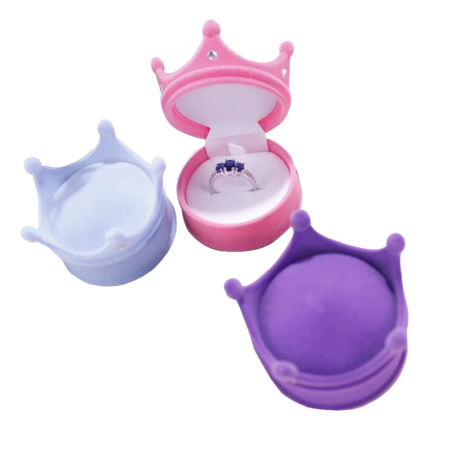 

Customized Wholesale Crown Velvet Jewelry Packaging Necklace Bracelet Bracelet Set Ring Box, As picture