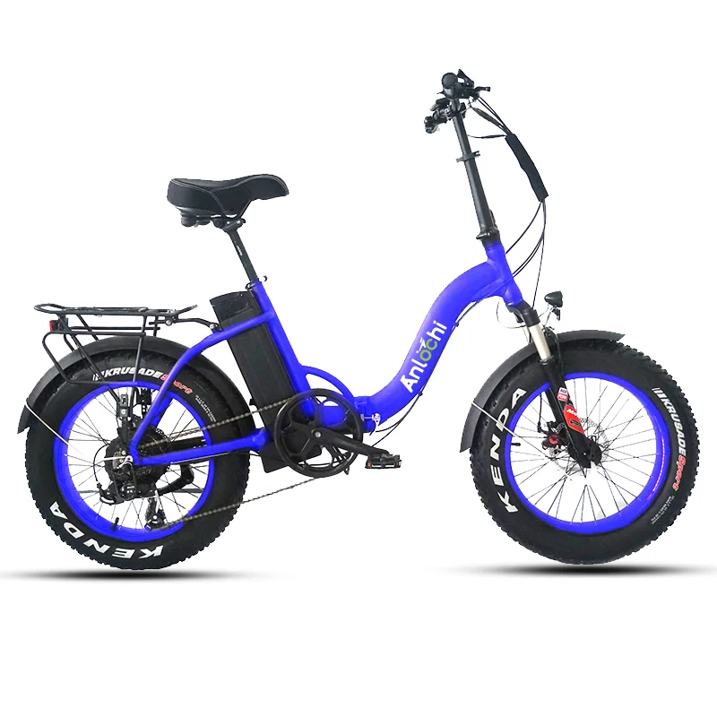 

ANLOCHI fast speed 20 inch fat tire ebike step through powerful rear 48V 1000W light weight folding electric bicycle
