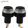 HTAUTO Motorcycle Grip Bar Plug Strobe Side Marker End LED Handlebar Motorcycle Handle Bar Grip Turn Signal Light