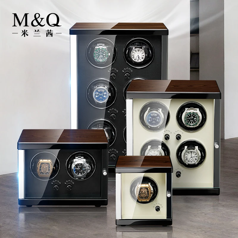 

Melancy 2021 new black diplomat mabuchi motor rotations custom logo safe box single automatic watch winder