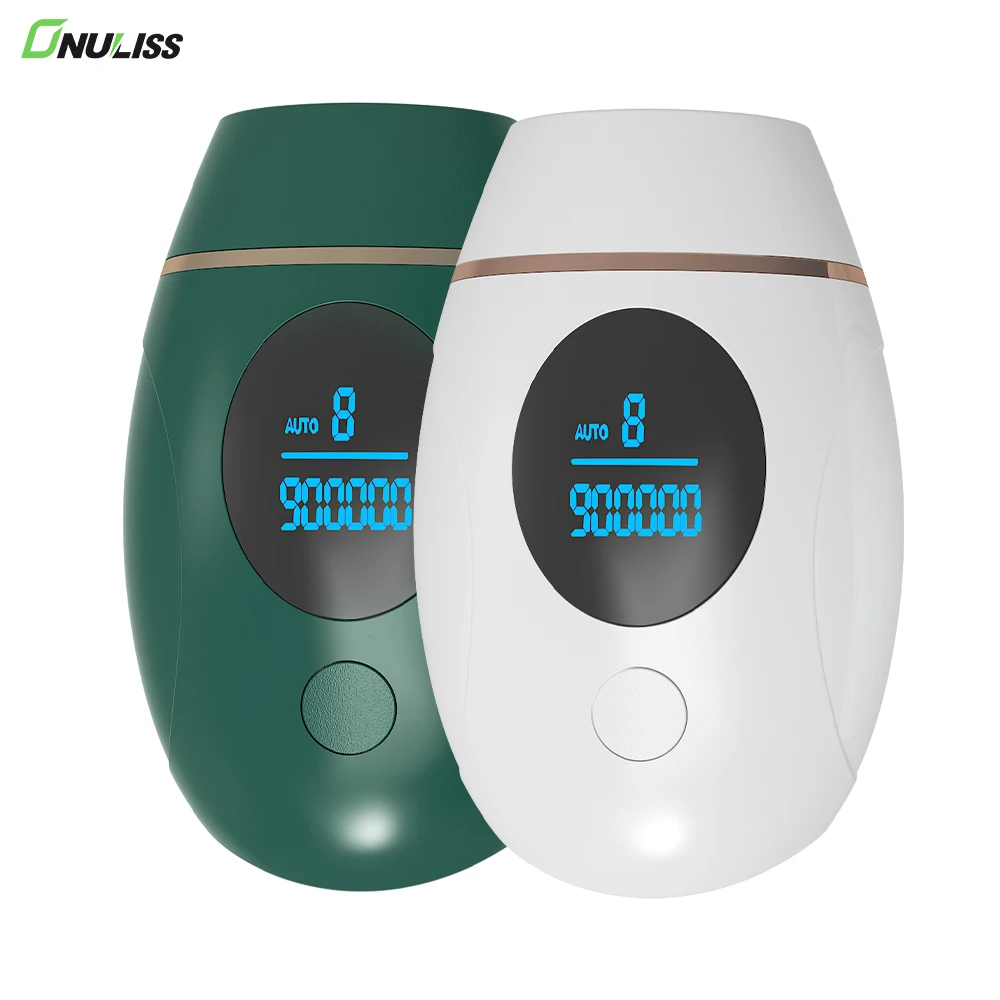 

Diode IPL Laser Hair Removal Device Portable Home Handset Handle Laser Ipl Permanent Hair Removal Machine, Green and white