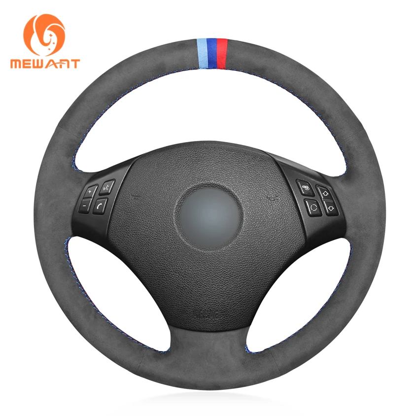 

MEWANT Drop Shipping For BMW 3 Series E90 E91 X1 E84 Car Anti-skid Hand Sewing Alcantera Steering Wheel Cover Ready To Ship
