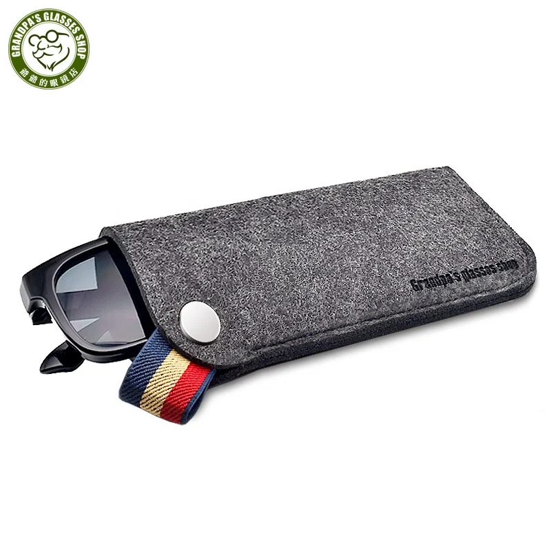 

Hot Sell Amazon Multi-Color Soft Alloy Buckle Felt Glass Slip In Sleeve Cases estuche para gafas Sunglasses Case For Eyeglasses