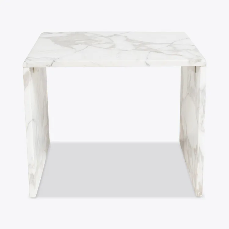 Newstar Coffee Marble Table Modern Stone Block Square Cube Side Table