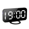 Digital Clock Large Display Alarm Digital Wall Clock With Temperature Large Led Mirror Display With Dimming Mode Bedside Wake Up