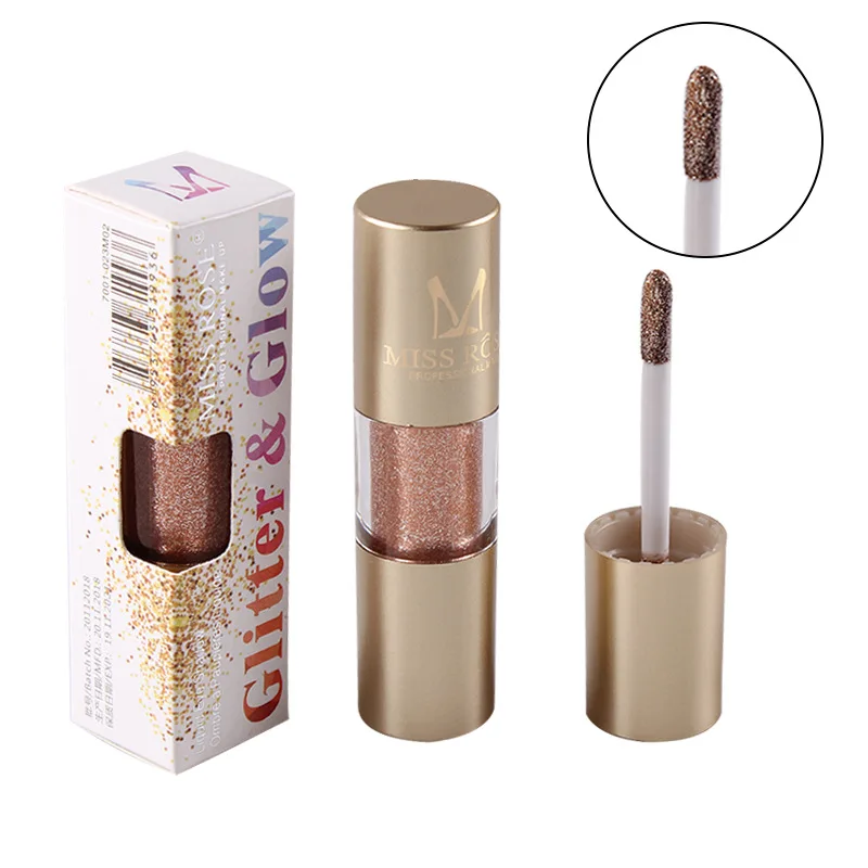 

8 Pigmented Shimmer Metallic Quick Dry Long Lasting Flake Eye Makeup Non-Greasy Glitter Crystal Private Label Liquid Eyeshadow