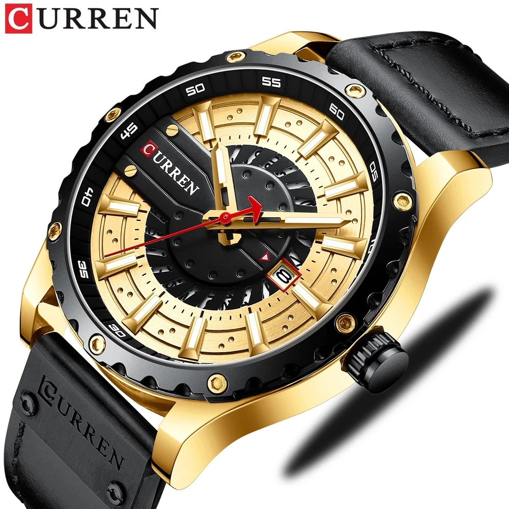 

most popular products CURREN 8374 Mens Watches Brand Casual Leather Wristwatches for Man Fashion Quartz Clocks low moq