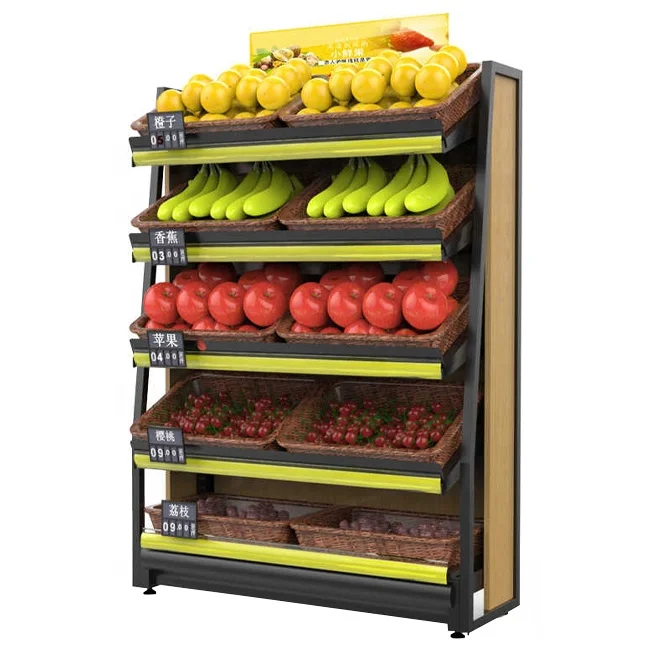 Venta al por mayor muebles para verduras y frutas de metal-Compre