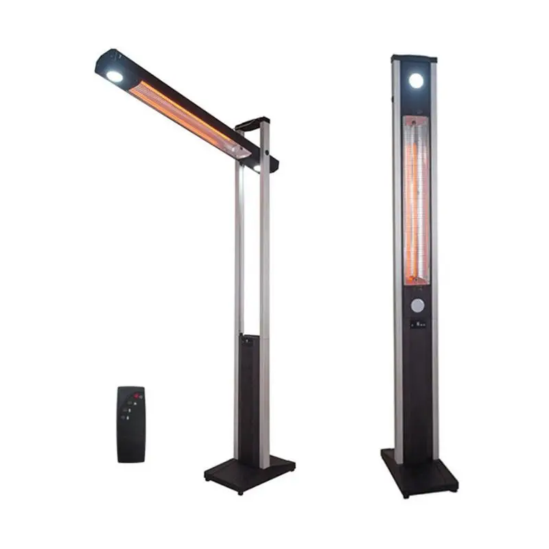 

water proof and dust proof IP34 1800W vertical and horizontal infrared outdoor patio garden electric heater with tip-over