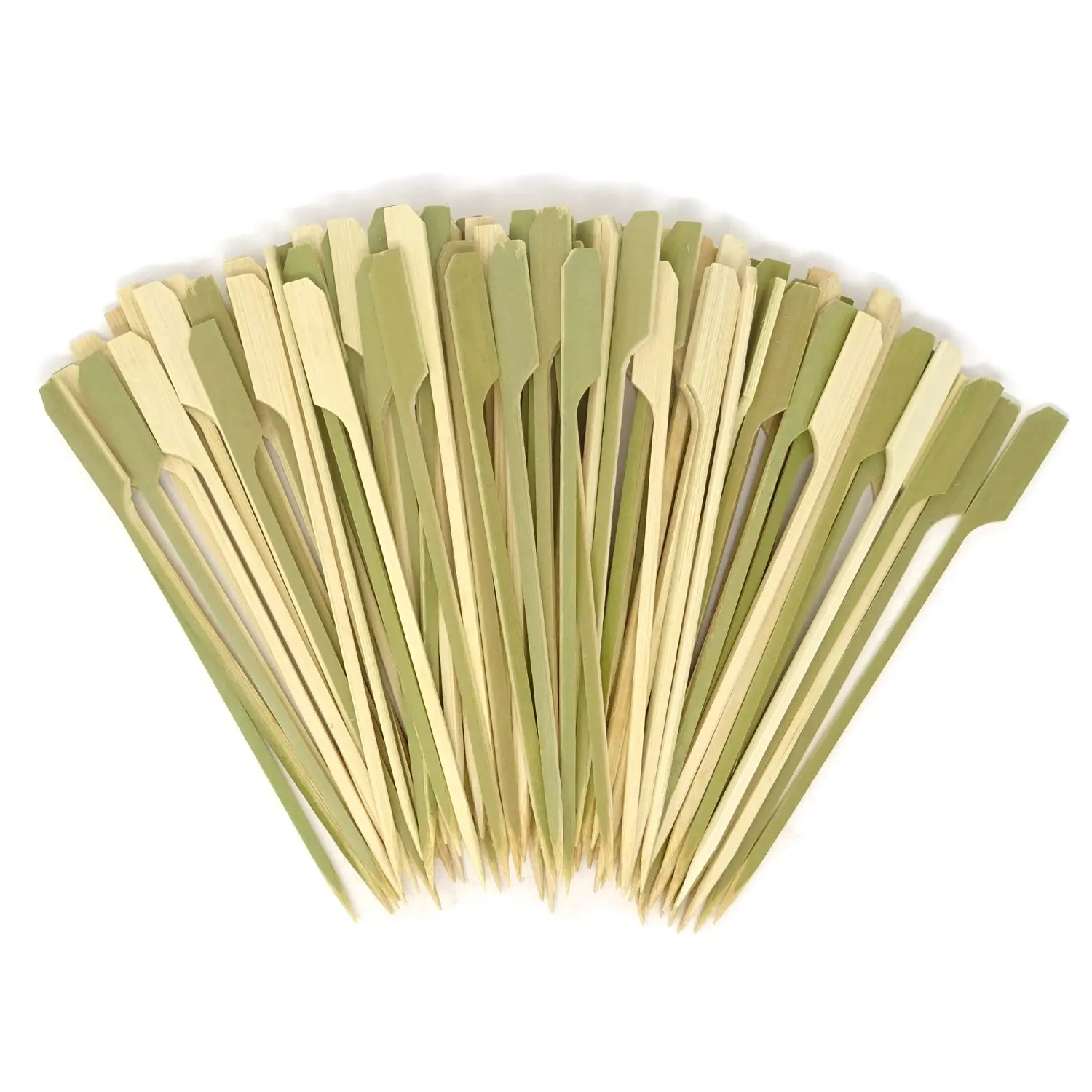 

Disposable bamboo teppo skewer BBQ bamboo flat teppo stick, Natural