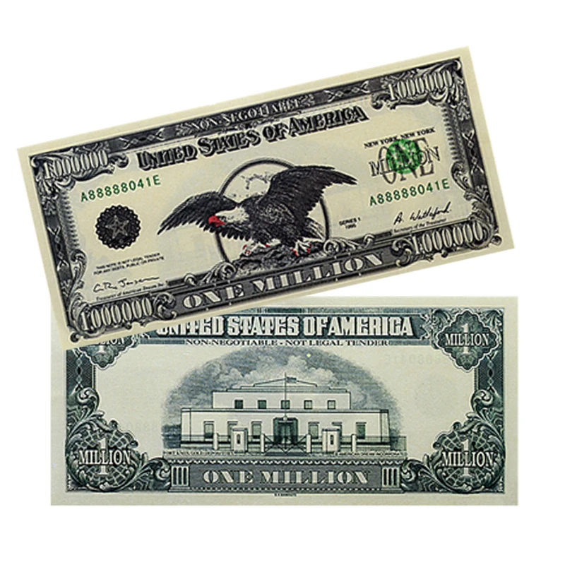 

U.S. Bald Eagle 1 Million Dollar Banknote with UV Anti-counterfeiting and Serial Number Paper Money Collection Holiday Gift