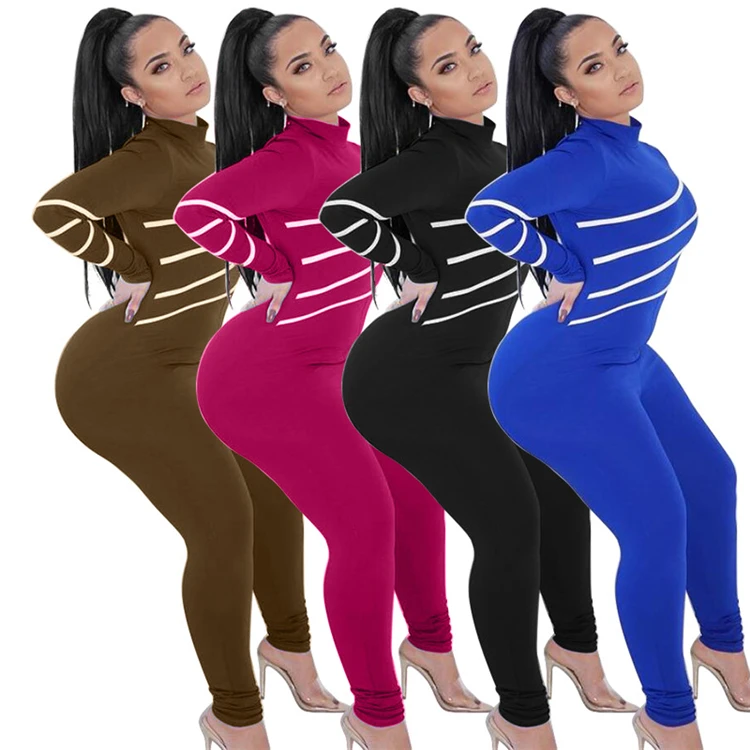 

EB-20122518 spring 2021 long sleeve sexy bodycon jumpsuit rompers womens jumpsuit, Picture shown
