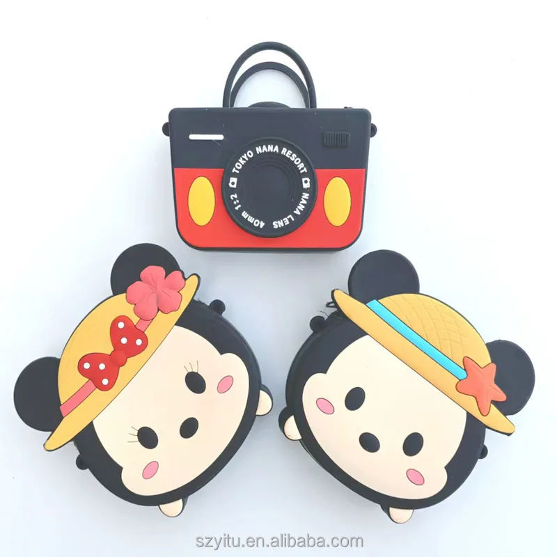 

2022 new design little girls small silicon rubber jelly purse charm hand bag mini toddler kids silicone mickey mouse coin purses, Mixed colors