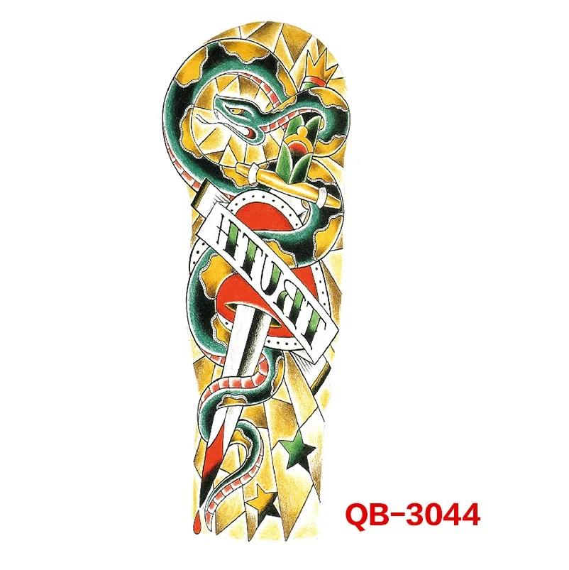 

Customized QB Series Semi-permanent Full Arm Temporary Tattoo Sticker, Cmyk