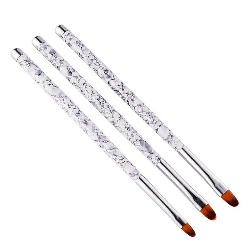 

Professional 3pcs Nail Art Liner Brush Set UV Gel Nail Brushes Marbling Style Gel Polish Nail Art Brushes