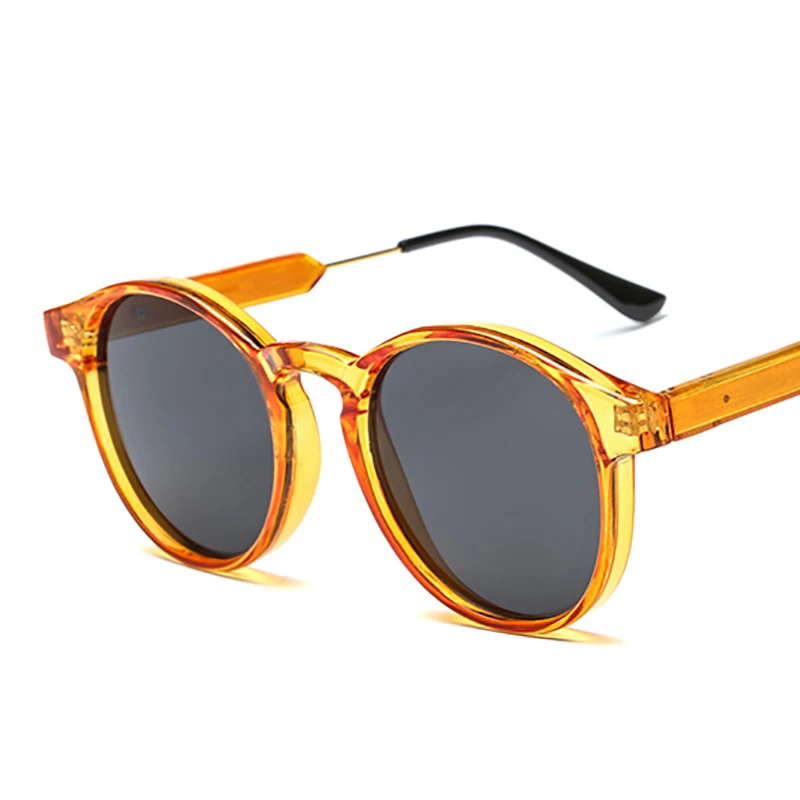 

2021 New Trendy Lady UV 400 Protection Shades Translucent Big Round Frame Sun glass Luxury Women Designer Men Fashion Sunglasses