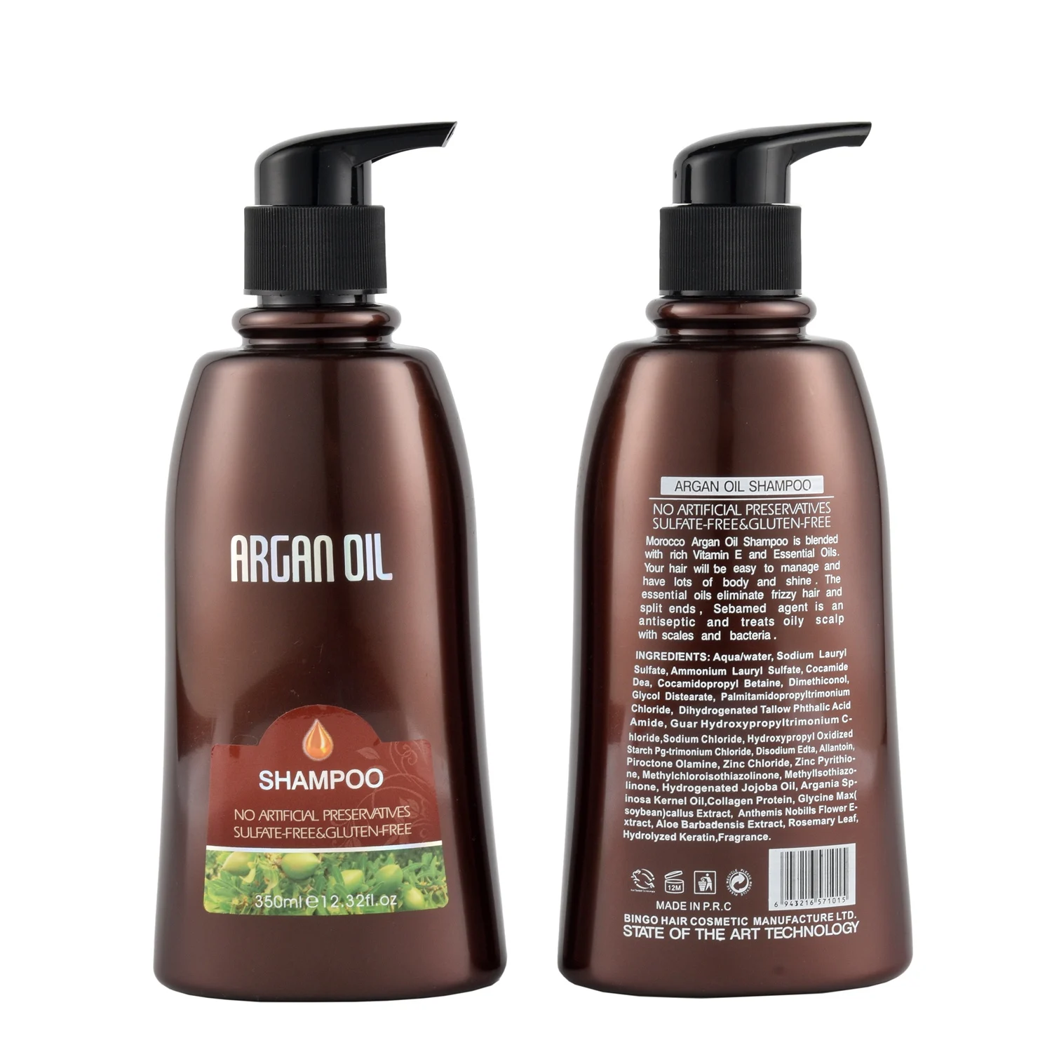 

Private Label Scalp Care Hair Product Sulfate Free Natural Organic Keratin Argan Oil Shampoo