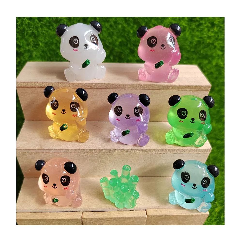 

Luminous Animal Miniatures Figure Glow In Dark Panda Micro Landscape Home Decor Kids Toy