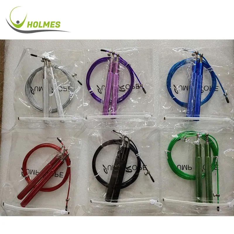 

Aluminum Skipping Rope Steel Wire Ball Bearing Jump Ropes For Fitness Training, Red/purplr/blue/green/silver/black