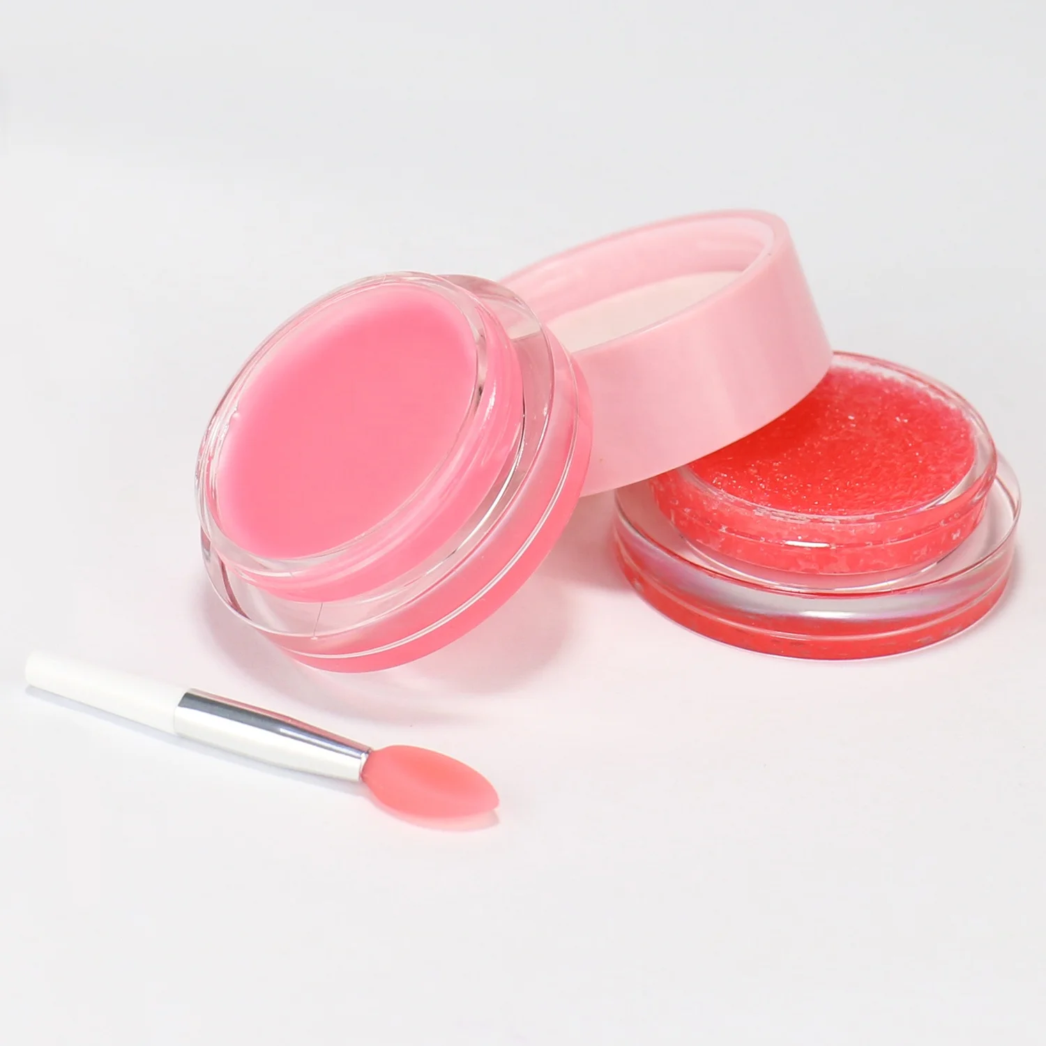 

Pink LipScrub Container Fragrance Moisturize Lip Balm and Lip Scrub Exfoliating Vegan Suger Lip Scrub Private Label