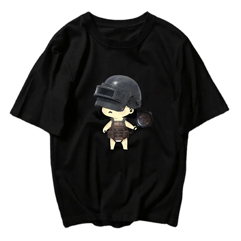 

wholesale premium cotton Custom Cute Printed Round Neck Men T-Shirt