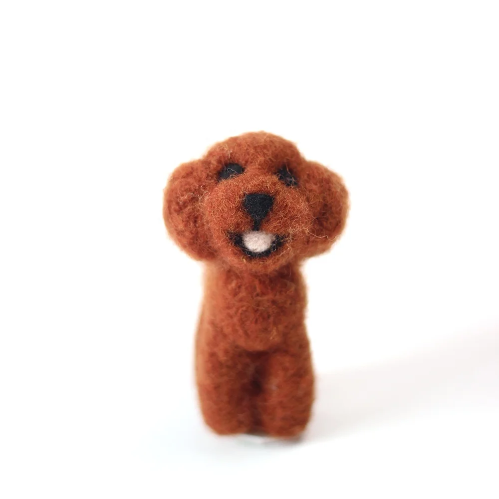 

Poodle Dog Needle Felting Kits Wool felted 3D Dogs Animal Handicraft Crafts Supplies for Felt Beginners