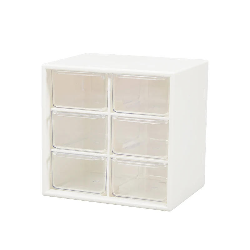 

Wholesale high quality small table 6-grids plastic baby drawer for sale