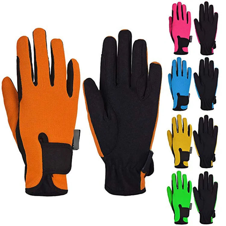 

Children Horseback Gloves Durable Comfortable Equestrian Gloves For Outdoor Sports, Red,orange, blue,green,yellow