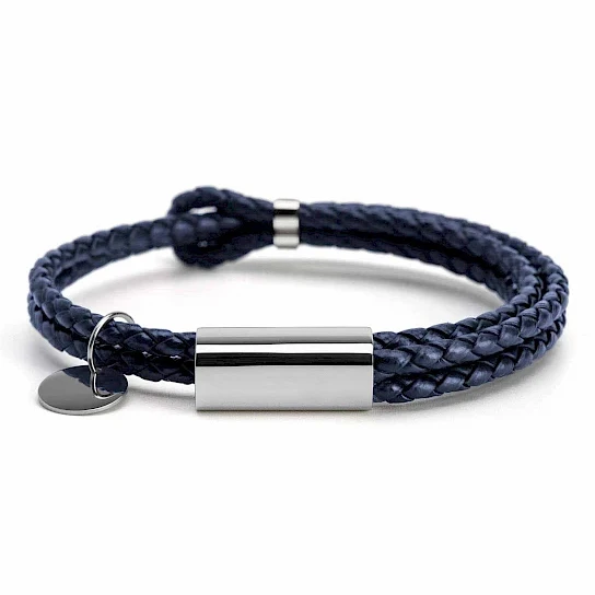 

Fasion Handmade Classic Natural Braided Leather Man Adjustable Bracelet