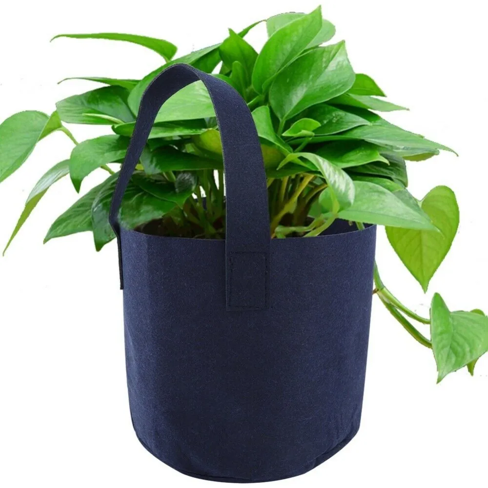 

Fabric Round Plant Root Pots Pouch Grow Bag Container Container For Garden, Green,black,grey etc