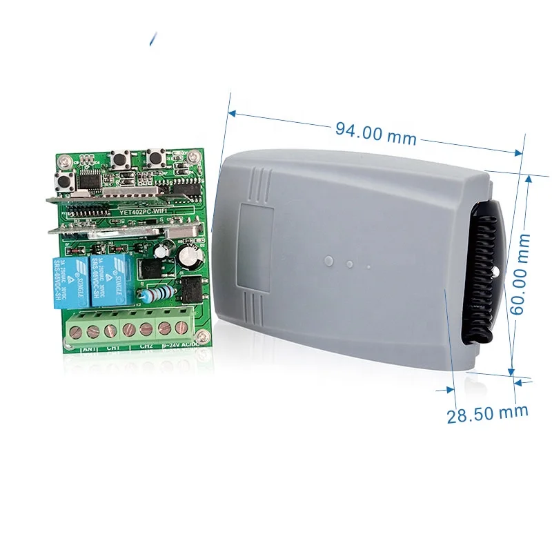 AC DC 12-24V rf radio receiver for automatic sliding gate swing gate door