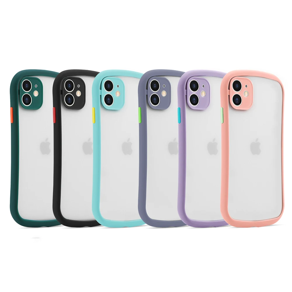 

Slim Waist Skin Feel Matte Translucent Camera Protective Phone Case For iPhone 11 12 Pro Max Se 2020 Hard Pc TPU Back Cover Case