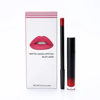 

Matte Liquid Lipstick Long Lasting Waterproof Lips Pencil Make Up Lip Gloss And Lip Liner Set