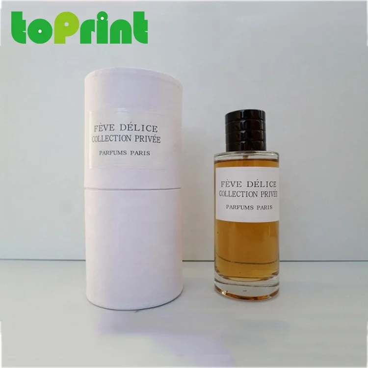 
Luxury French Perfume Bottle Packaging Cardboard Cylinder Round Paper Box With Custom Logo 