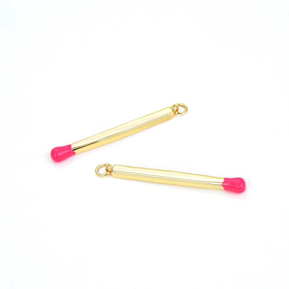 

Fun2bead european designer new styles charm jewelry fit gift match life minimalist colorful gold plated copper diy girls pendant, Green