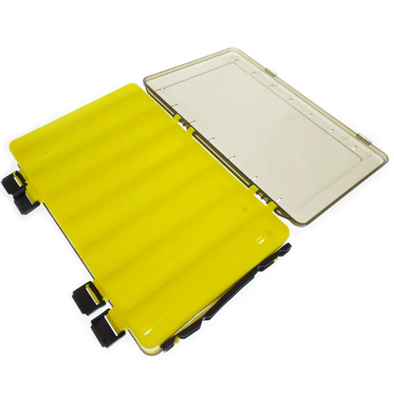 
Wholesale 27 * 18 * 4.5cm double-sided fishing tackle box squid fixture accessories box temptation bait container fishing box 