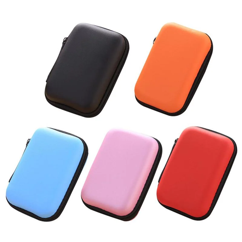 

Portable Travel Earphone Storage Case EVA Reusable USB Cable Zip Storage Bag, As picture show,customized color