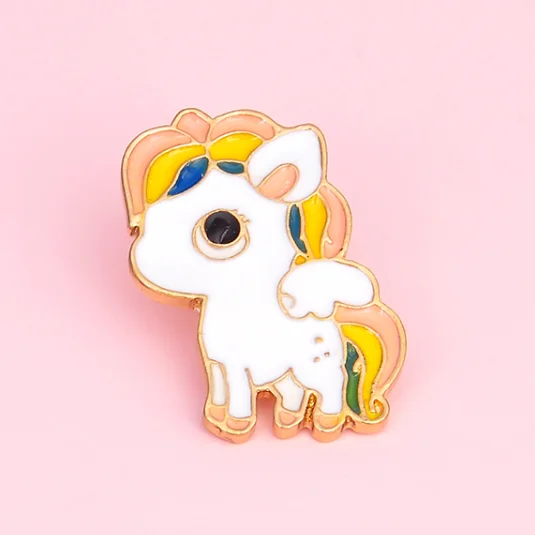 

Hot selling custom metal souvenir hard enamel lapel pins unicorn wedding pin for gifts