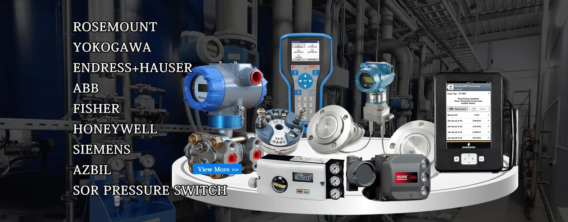 smart automation instruments pipeline instruments Emerson rosemount transmitter  temperature transmitter valve positioner vortex flowmeter electromagnetic flow meter