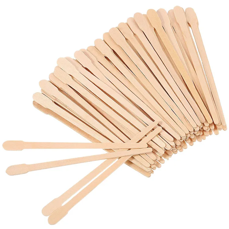 

Small Wax Spatulas Wooden Waxing Applicator Sticks for Eyebrows & Face Hair Removal Sticks, Natural