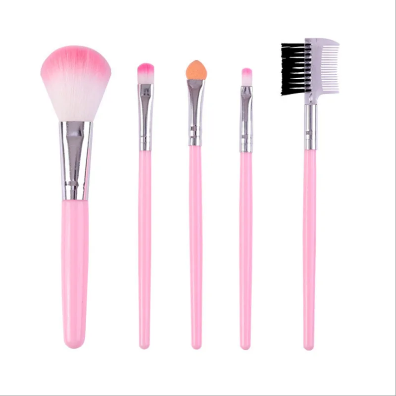 

Jieniya Beauty Tools Supplies Cosmetics Wholesale 5Pcs Professional Makeup Brush Set For Foundation Eyeshadow, Pink
