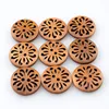 Deepeel C1-4 18-25mm DIY Clothing Accessories 2 Holes Round Line Laser Marking Natural Wood Buttons